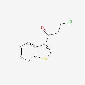 molecular formula C11H9ClOS B8694392 1-Benzo[b]thiophen-3-yl-3chloro-1-propanone CAS No. 88098-79-7