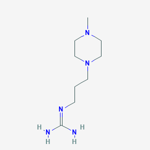 molecular formula C9H21N5 B8694398 N-[3-(4-Methyl-piperazin-1-yl)-propyl]-guanidine 