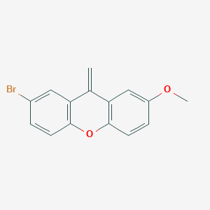 molecular formula C15H11BrO2 B8694412 2-bromo-7-methoxy-9-methylene-9H-xanthene 