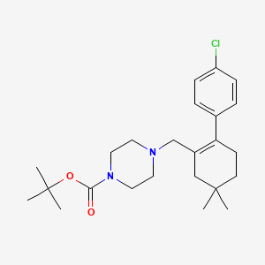 molecular formula C24H35ClN2O2 B8694417 4-[2-(4-Chloro-phenyl)-5,5-dimethyl-cyclohex-1-enylmethyl]-piperazine-1-carboxylic acid tert-butyl ester 