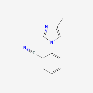 molecular formula C11H9N3 B8694469 2-(4-Methyl-1H-imidazol-1-yl)benzonitrile 
