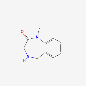 molecular formula C10H12N2O B8694476 1-methyl-2,3,4,5-tetrahydro-1H-1,4-benzodiazepin-2-one 
