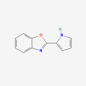 B8694509 2-(2H-Pyrrol-2-ylidene)-2,3-dihydro-1,3-benzoxazole CAS No. 54584-08-6