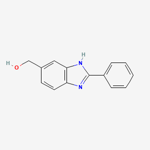 molecular formula C14H12N2O B8694519 (2-Phenyl-1H-benzoimidazol-5-yl)-methanol 