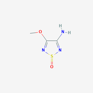 molecular formula C3H5N3O2S B8694548 3-Amino-4-methoxy-1,2,5-thiadiazole 1-oxide CAS No. 87119-13-9