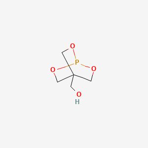 molecular formula C5H9O4P B8694583 2,6,7-Trioxa-1-phosphabicyclo(2.2.2)octane-4-methanol CAS No. 873-93-8