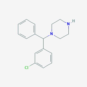 molecular formula C17H19ClN2 B8694687 1-[(3-Chlorophenyl)phenylmethyl]piperazine CAS No. 70558-10-0