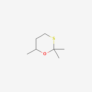 molecular formula C7H14OS B8694723 2,2,6-Trimethyl-1,3-oxathiane CAS No. 30253-09-9