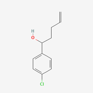 molecular formula C11H13ClO B8694797 1-(4-Chlorophenyl)pent-4-en-1-ol 