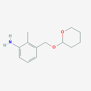 molecular formula C13H19NO2 B8694873 2-Methyl-3-{[(oxan-2-yl)oxy]methyl}aniline CAS No. 89930-00-7