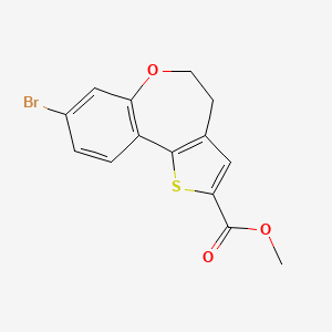 molecular formula C14H11BrO3S B8695005 Methyl 8-bromo-4,5-dihydrobenzo[b]thieno[2,3-d]oxepine-2-carboxylate 