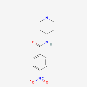 molecular formula C13H17N3O3 B8695073 N-(1-methylpiperidin-4-yl)-4-nitrobenzamide 