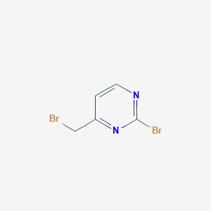 molecular formula C5H4Br2N2 B8695076 2-Bromo-4-(bromomethyl)pyrimidine 