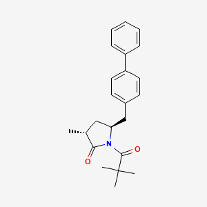 molecular formula C23H27NO2 B8695095 (3R,5S)-5-biphenyl-4-ylmethyl-1-(2,2-dimethylpropionyl)-3-methylpyrrolidin-2-one CAS No. 1038924-66-1