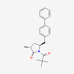 molecular formula C23H27NO2 B8695095 (3R,5S)-5-[(Biphenyl-4-yl)methyl]-1-(2,2-dimethylpropionyl)-3-methylpyrrolidin-2-one CAS No. 1038924-66-1