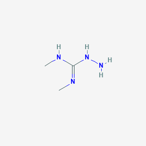 molecular formula C3H10N4 B8695108 (E)-N,N'-Dimethylhydrazinecarboximidamide 