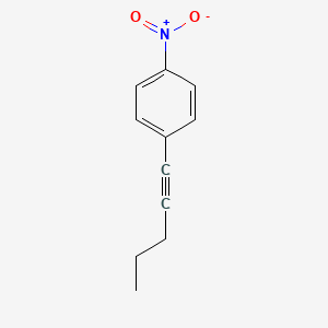 molecular formula C11H11NO2 B8695145 1-Nitro-4-(pent-1-yn-1-yl)benzene CAS No. 192509-27-6