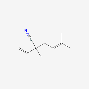 molecular formula C10H15N B8695160 4-Hexenenitrile, 2-ethenyl-2,5-dimethyl- CAS No. 97384-47-9