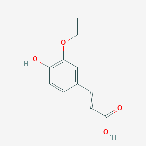 molecular formula C11H12O4 B8695165 3-(3-Ethoxy-4-hydroxyphenyl)prop-2-enoic acid 