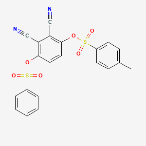 molecular formula C22H16N2O6S2 B8695170 2,3-Dicyano-1,4-phenylene bis(4-methylbenzene-1-sulfonate) CAS No. 667938-12-7