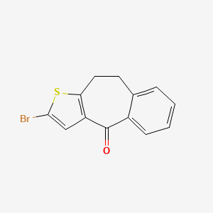 molecular formula C13H9BrOS B8695208 2-Bromo-9,10-dihydro-1-thiabenzo[f]azulen-4-one 
