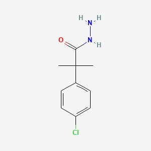 molecular formula C10H13ClN2O B8695252 2-(4-Chlorophenyl)-2-methylpropanehydrazide 