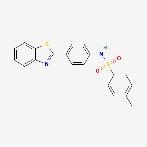 molecular formula C20H16N2O2S2 B8695281 N-[(4-benzothiazol-2-yl)phenyl]-4-methylbenzenesulfonamide 