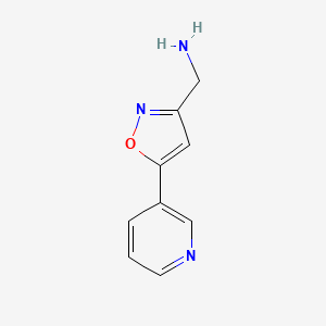 molecular formula C9H9N3O B8695297 [5-(Pyridin-3-YL)-1,2-oxazol-3-YL]methanamine 