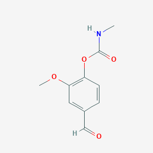 molecular formula C10H11NO4 B8695350 4-Formyl-2-methoxyphenyl methylcarbamate 