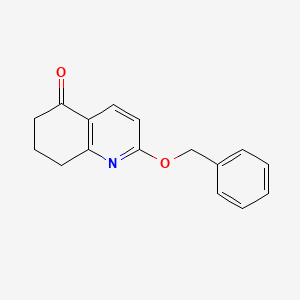 molecular formula C16H15NO2 B8695372 2-benzyloxy-7,8-dihydro-6H-quinolin-5-one CAS No. 143232-64-8