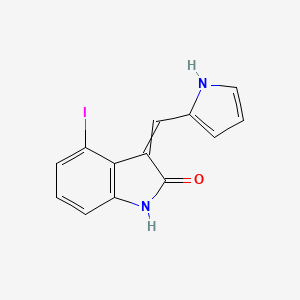 2H-Indol-2-one, 1,3-dihydro-4-iodo-3-(1H-pyrrol-2-ylmethylene)-