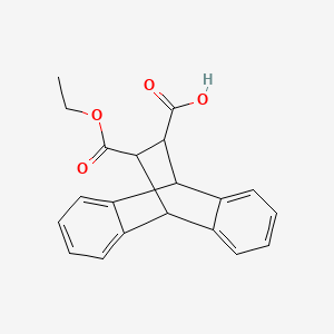 molecular formula C20H18O4 B8695421 Ethyl 12-carboxy-9,10-dihydro-9,10-ethanoanthracene-11-carboxylate 