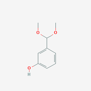molecular formula C9H12O3 B8695499 3-(Dimethoxymethyl)phenol CAS No. 24396-25-6