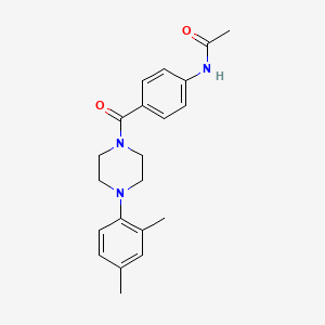 N-{4-[4-(2,4-dimethylphenyl)piperazine-1-carbonyl]phenyl}acetamide