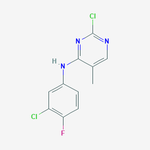 2-chloro-N-(3-chloro-4-fluorophenyl)-5-methylpyrimidin-4-amine