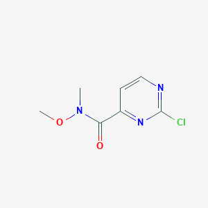 molecular formula C7H8ClN3O2 B8695590 2-chloro-N-methoxy-N-methylpyrimidine-4-carboxamide 