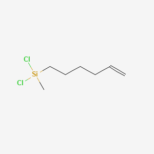 molecular formula C7H14Cl2Si B8695607 Silane, dichloro-5-hexen-1-ylmethyl- CAS No. 90054-19-6