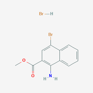 molecular formula C12H11Br2NO2 B8695663 Methyl 1-amino-4-bromo-2-naphthoate hydrobromide 