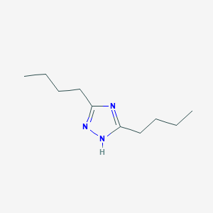 molecular formula C10H19N3 B8695682 3,5-dibutyl-1H-1,2,4-triazole CAS No. 140126-77-8