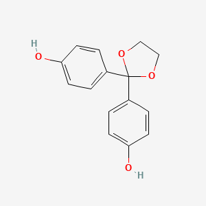 molecular formula C15H14O4 B8695727 4,4'-(1,3-Dioxolane-2,2-diyl)diphenol CAS No. 91998-26-4