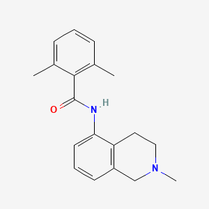 molecular formula C19H22N2O B8695762 Benzamide, 2,6-dimethyl-N-(1,2,3,4-tetrahydro-2-methylisoquinolin-5-yl)- CAS No. 37481-41-7