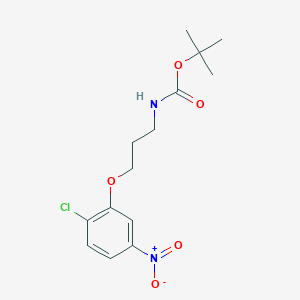 molecular formula C14H19ClN2O5 B8695782 Tert-butyl 3-(2-chloro-5-nitrophenoxy)propylcarbamate 