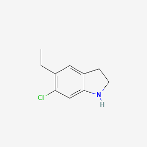 molecular formula C10H12ClN B8695808 6-chloro-5-ethyl-2,3-dihydro-1H-indole 