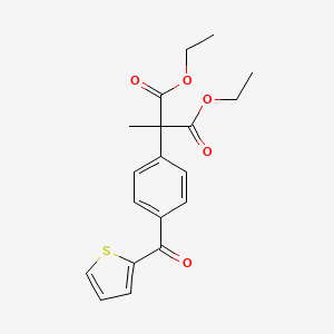 molecular formula C19H20O5S B8695822 Diethyl methyl(4-(2-thienylcarbonyl)phenyl)malonate CAS No. 52779-57-4