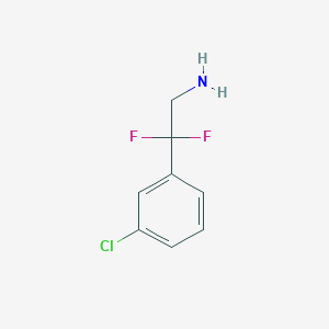 molecular formula C8H8ClF2N B8695927 2-(3-Chlorophenyl)-2,2-difluoroethylamine 