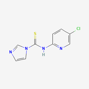 molecular formula C9H7ClN4S B8695939 N-(5-Chloropyridin-2-yl)-1H-imidazole-1-carbothioamide CAS No. 149488-61-9