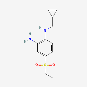 molecular formula C12H18N2O2S B8695948 2-Amino-1-(N-cyclopropylmethylamino)-4-(ethylsulfonyl)benzene 