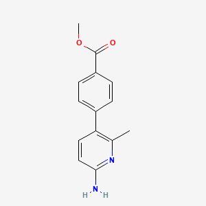 molecular formula C14H14N2O2 B8695964 Methyl 4-(6-amino-2-methylpyridin-3-yl)benzoate 