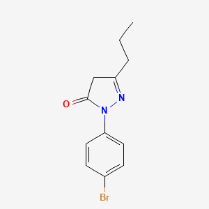 molecular formula C12H13BrN2O B8696018 2-(4-bromophenyl)-2,4-dihydro-5-propyl-3H-Pyrazol-3-one 