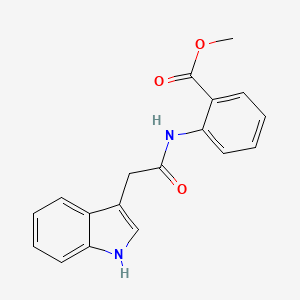 molecular formula C18H16N2O3 B8696066 methyl 2-[2-(1H-indol-3-yl)acetamido]benzoate 